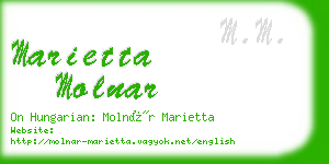 marietta molnar business card